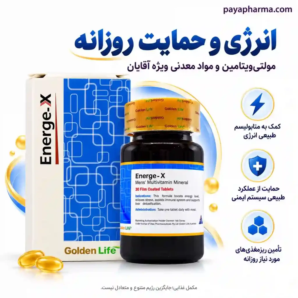 پوستر قرص انرژکس گلدن لایف شیراز