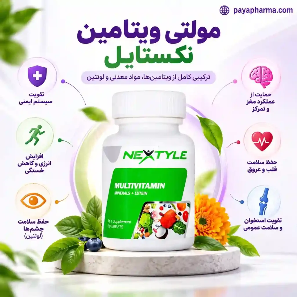 پوستر مولتی ویتامین پلاس لوتئین نکستایل شیراز