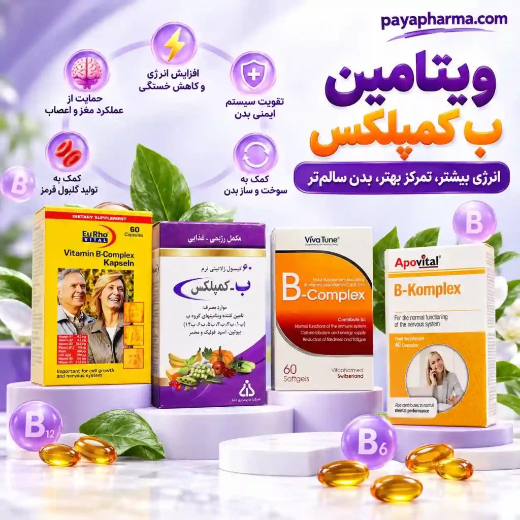 پوستر ویتامین ب کمپلکس شیراز پایافارما